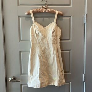 Canvas mini corset dress